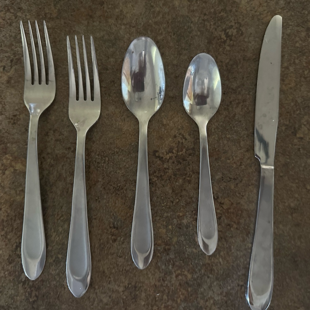 56 piece silverware. None tarnish